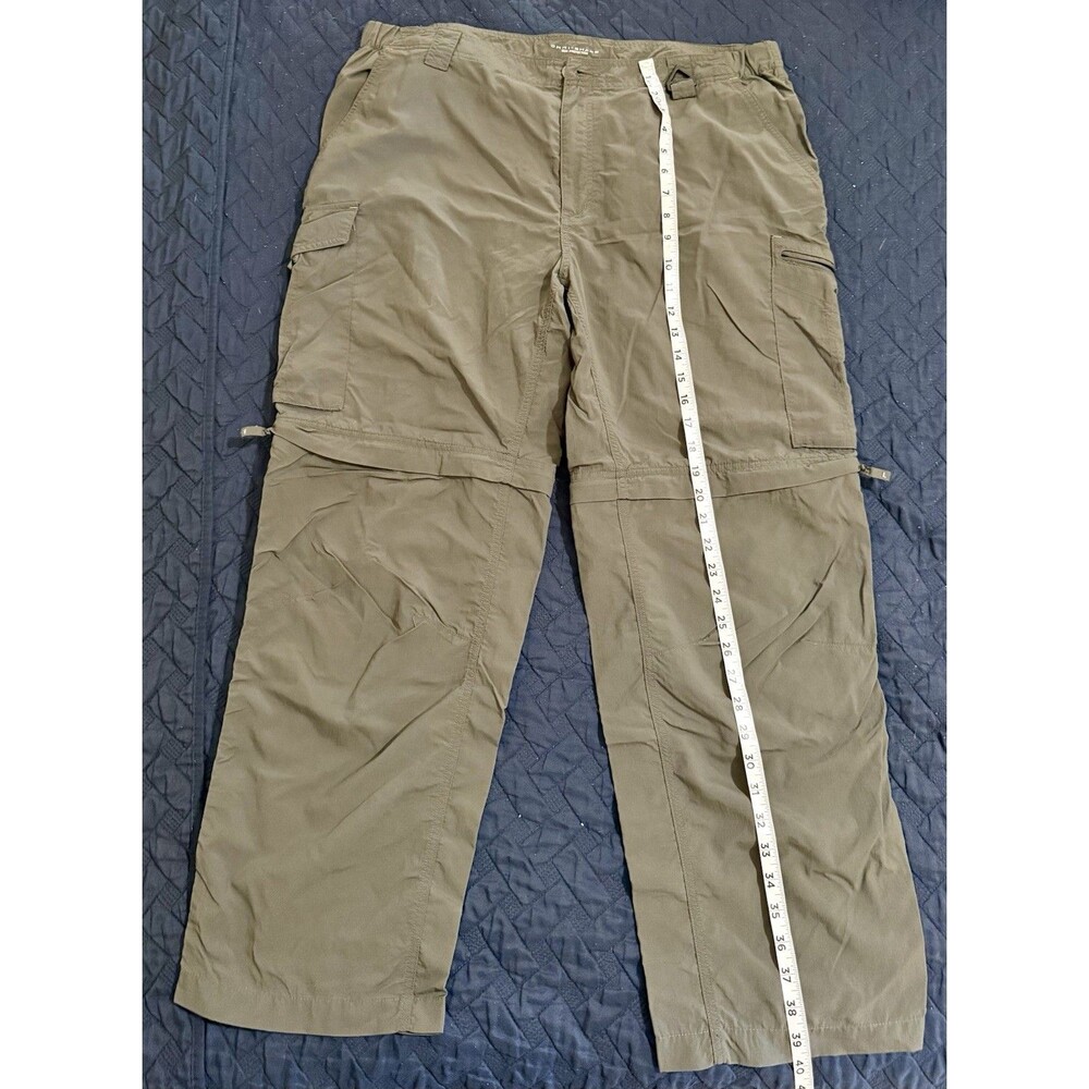 Columbia Size 38WX30L Omni Shade Cargo Convertible Beige Pants Nylon Hiking